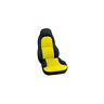 25-161599-1 Corvette Seat Covers Standard Leather Black Yellow Eckler