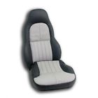25-161977-1 Corvette Seat Covers Sport Leather Black Gray Eckler