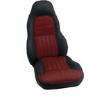 25-161979-1 Corvette Seat Covers Sport Leather Black Firethorn Red Eckler