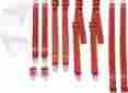 2850-70buk-528 Pg Classic Mopar 1970 E-body Bucket Seat Belt Set Red