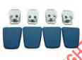 2850-sbbl Mopar Blue Pg Shoulderbody Clips Belt Classic