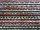 3119 Oem 1973-74 Gm Chevrolet Gmc Seat Fabric Cloth Red Black-lt Dk Grey Stripe