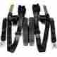 33-252773-1 Eckler S Camaro Seat Belt Set Black With Factory Buckles 1975-1981