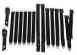 3850-69ben-100 Classic Set Seat Belt Body Mopar Black 1968-69 Pg Bench