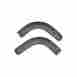 41-44540-1 Premier Quality Products Bench Seat Hinge Covers Falcon Except Convertible Ranchero Black