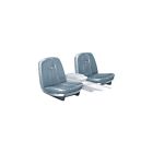 66-57275-1 Ford Thunderbird Front Bucket Seat Covers Vinyl Light Blue Trim