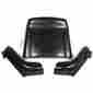 85-297690-1 Ted Williams Enterprises Nova Bucket Seat Back Lower Side Shells Black With Pre-installed Trim 1968