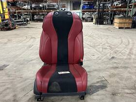 202-12243r Acura 2022 Mdx Red Leather Black Suede Passenger Side Front Seat 12 Way