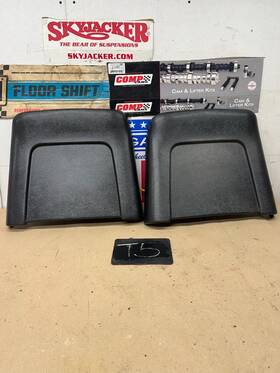 N1021 Aftermarket 1968 1972 Chevelle Cutlass Nova New Black Plastic Strato Bucket Seat Trim Backs