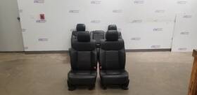 200.am1508 American Motors 08 Hummer H2 Suv Seat Set Front Rear Black Leather Power Heated
