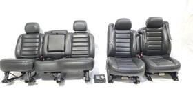 202-00670l American Motors 2005 2007 Hummer H2 Oem Set Front And Rear Black Leather With Tvs Seats