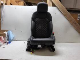 202-11104r Audi 2018-2024 Sq5 Front Right Black Leather Diamond Stitch Seat Nice