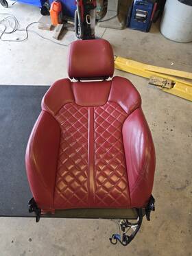 202-12367l Audi 2018-2022 Sq5 Heated Magma Red Leather Driver Left Side Front Seat Back Lp