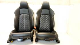 8w0963549c Audi 18-24 B9 S4 Sedan Front Seat Set Black Leather Left Right Oem 110425