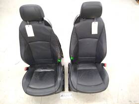 202.bm1i04 Bmw Z4 E85 Pair Of Left And Right Front Power Leather Seats Black Fits 2003-2008