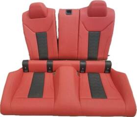 215.bm1424 Bmw 24 M4 G82 Coupe Rear Seat Assembly Black And Red Leather
