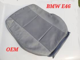3902196 Bmw Genuine E46 Backrest Leather Seat Cover Gray 330i 325i Oem Upholstery Skin
