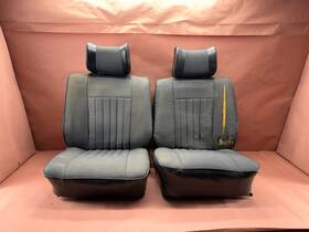52101850575 Bmw E12 530i 528i Front Complete Seat Grey Cloth Pair Oem 86k Miles Damaged