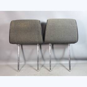 52101942106 Bmw 1986-1991 E30 3-series Factory Front Headrest Pair Antrhacite Cloth Oem