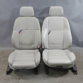 52102494274 Bmw Reupholstered 97-99 E36 M3 Convertible Sedan Front Sport Seat Pair Dove Grey