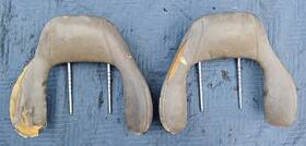 52102693412 Bmw E36 M3 2/4-door Dove Gray Leather Front Vader Sport Seat Headrest Pair 95-99