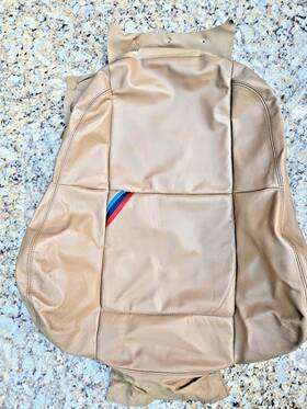 52102694831 Bmw Oem 1999 E36 M3 Leather Front Sport Seat Backrest Cover M Stripes Beige