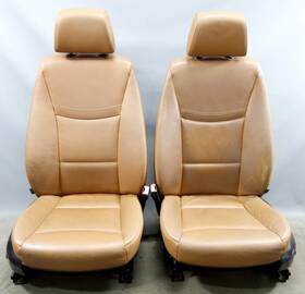 52107257549 Bmw 09-12 E90 E91 3-series 4door Basic Front Seat Pair Saddle Brown Leather Oem