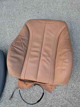52107303724 Bmw 12-18 328i F30 F32 F34 Front Right Upper Seat Cushion Saddle Brown Heated
