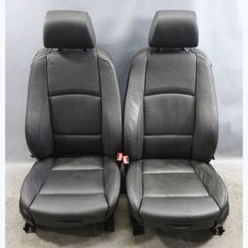 52107309394 Bmw 2007-2013 E92 3-series Coupe Sports Front Seat Pair Black Leather Heat Oem