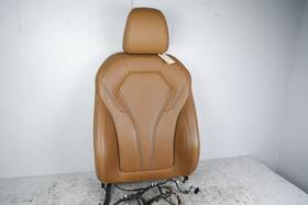 52107387756 Bmw 17-20 5 Series G30 Front Left Side Seat Upper Cushion With Headrest Cognac 36k