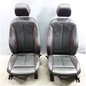 52107392473 Bmw 2015-2019 F30 F31 3-series Front Sport Seat Pair Black Leather Red Accent Oe