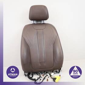 52107411440 Bmw 14-18 F15 X5 Front Right Side Top Upper Seat Cushion With Headrest Brown Oem