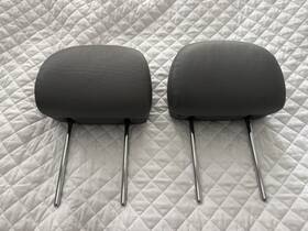 52108038814 Bmw 2001-2006 E46 Sedan Front Seat Headrests Grey Leather Oem