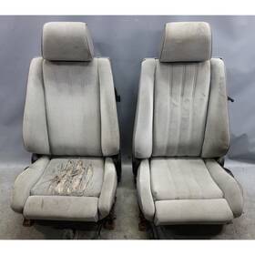 52108103649 Bmw Damaged 86-91 E30 3-series Coupe Sedan Front Sport Seat Pair Silver Cloth
