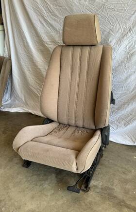52109063444 Bmw E30 318 325 Convertible Passenger/right Sport Seat- Natural Tan 0273 Cloth