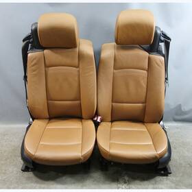 52109117705 Bmw 2007-2009 E93 3-series Convertible Front Seat Pair Saddle Brown Leather Oem