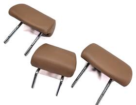 52207219452 Bmw 2009-2015 7 Series F01 Rear Left Center Right Seat Headrest Set/3 Brown