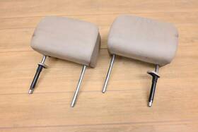 52208255033 Bmw 00-06 E46 325 M3 Convertible Rear Right And Left Seat Head Rest Set Beige Oem