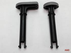 52208268944 Bmw 2003 330ci 325ci E46 Convertible Rear Right Headrest Guide Set Gray 8268944