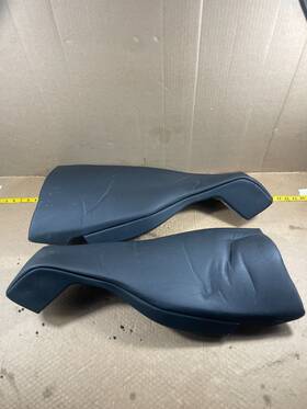 7301203 Bmw 2011-2015 328i Rear Left And Right Seat Bolster Set Black Leather Oem