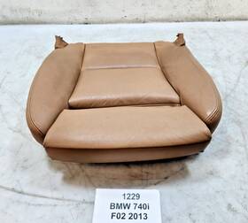 7310123 Bmw 13-15 Oem F01 F02 740 Front Left Driver Side Lower Seat Cushion Brown