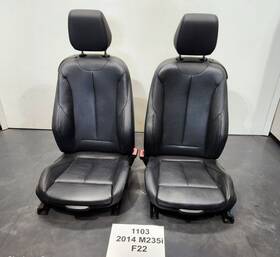 7319589 Bmw Oem F22 F32 Front Driver Passenger Seats Sport Black Leather Set
