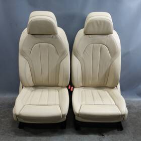 7480167 Bmw 2017-2018 F15 X5 F16 X6 Factory Front Comfort Seat Pair Canberra Beige Oem