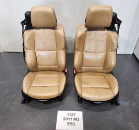 8038625 Bmw 08-13 Oem E93 M3 Front Driver Passenger Seats Novillo Bamboo Leather Heated