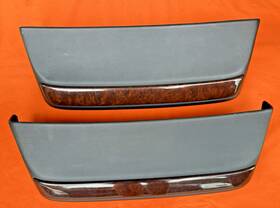 8150899 Bmw E38 750 740 Front Seat Back Covers Black With Wood Panels Oem