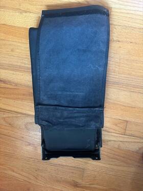 8254975 Bmw Oem E46 Black Leather Rear Seat Center Console Arm Rest Cushion And Cover Flap
