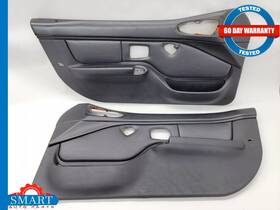 841036604 Bmw Z3 Roadster Interior Door Panel Trim Cover Leather Black Set L R 98-02 Oem