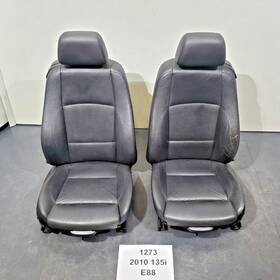 9145521 Bmw 08-13 Oem E88 Convertible Front Left Right Sport Seats Black Leather Set