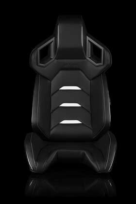 Brr5-bkww Braum Racing Alpha X Series Sport Seats - Black And White Pair