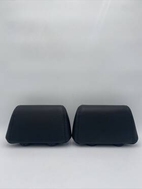 206.gm4a09 Buick 08-17 Enclave 3rd Third Row Headrest Set Left And Right Black Leather Oem